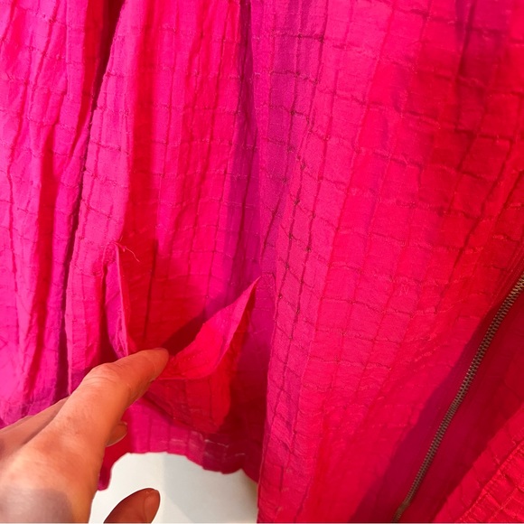 VINTAGE | Chicos hot pink lightweight textured blazer jacket - Picture 3 of 10